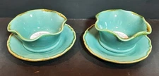 Southern Living at Home Teal Toscana Collection Tibit Bowl and Plates Set of 2