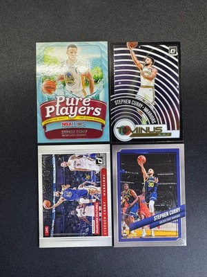 (4) Stephen Curry Hoops Pure Players Optic T Minus Franchise Features Monopoly