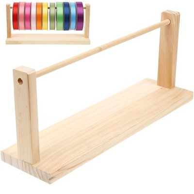 jojofuny Wooden Ribbon Organizer Rack Storage Holder - Single Tier Craft Rack...
