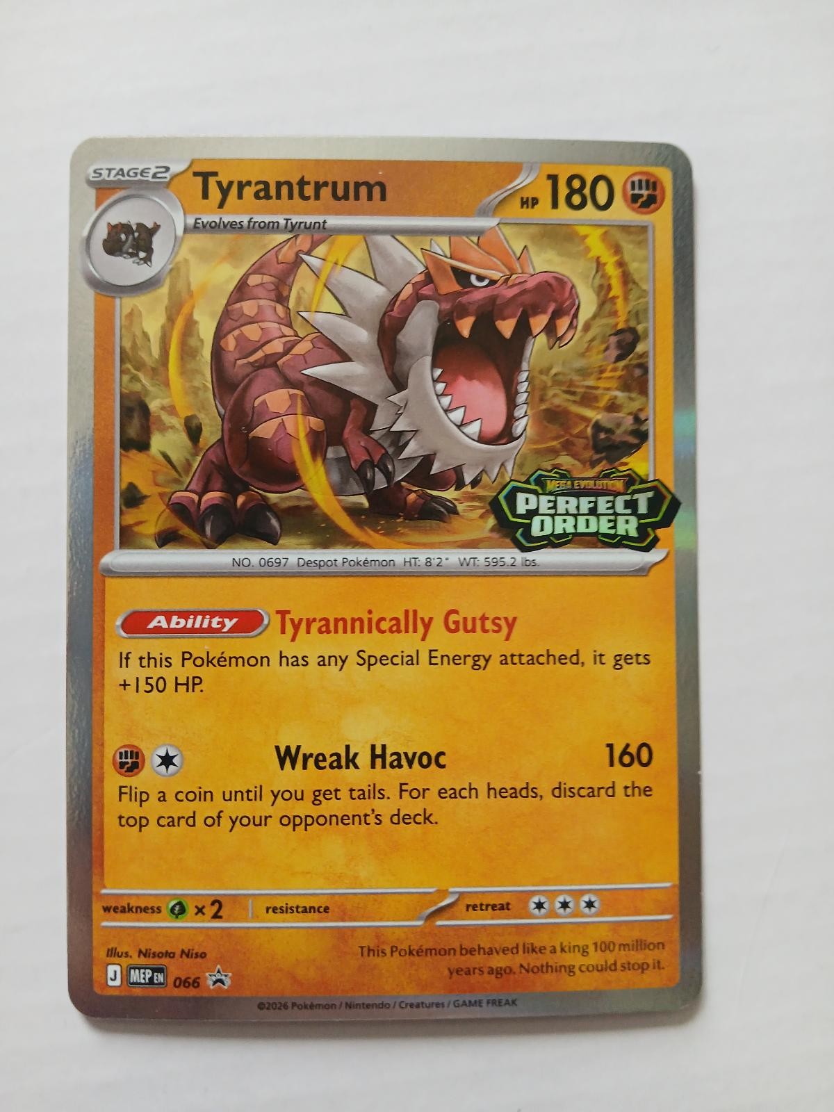 Tyrantrum 066 Promo ME: Mega Evolution Promo Pokemon Holo Near Mint