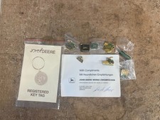 Vintage John Deere Farmer Farm Tractor Pins Junk Drawer Lot Collection Buttons