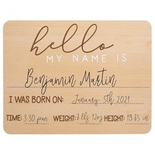 Pearhead Baby Welcome Sign, Gender-Neutral Birth Announcement Photo Prop