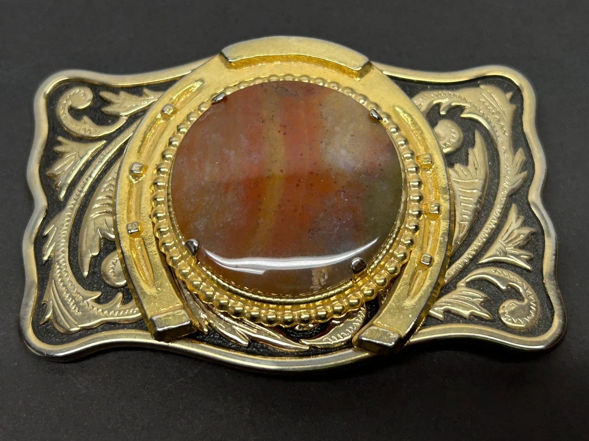 Agate Gold Vintage Belt Buckles for sale | eBay display picture 3