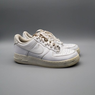 Nike Air Force 1 AF1 Low '07 Sneakers Women US 9 316116-112 Triple White Leather