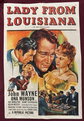 LADY FROM LOUISIANA POSTER 1941R53 JOHN WAYNE DOROTHY DANDRIDGE