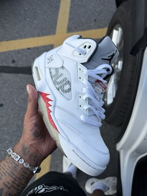 Supreme Air Jordan 5 White Size 10 886691336341| eBay
