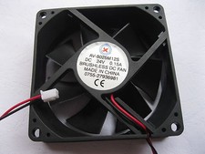 4 pcs Brushless DC Cooling Fan 7 Blade 24V 8025S 80x80x25mm Sleeve Bearing 2Wire