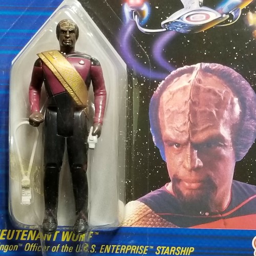 Worf Lieutenant Galoob 1988 Action Figure TNG Star Trek Next Generation MOC - Picture 10 of 12
