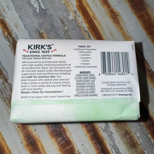 3 BARS 100% Premium Coconut Oil, Gentle Castile Soap, Soothing Aloe Vera 4 oz - Picture 6 of 6