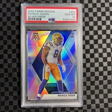 2020 Panini Mosaic Football Silver Prizm #249 Patrick Queen RC Ravens PSA 10