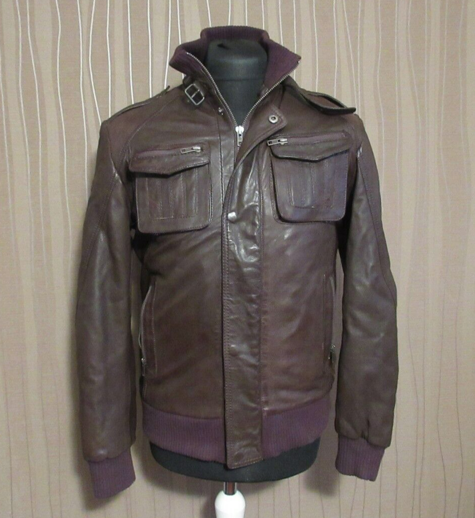 65 60 HARALD MEISENBACH Leder Jacke braun Lederjacke Limited