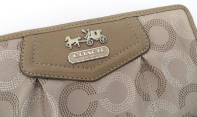 New Coach Madison Khaki Beige Dotted Accordian Signature  display picture 1