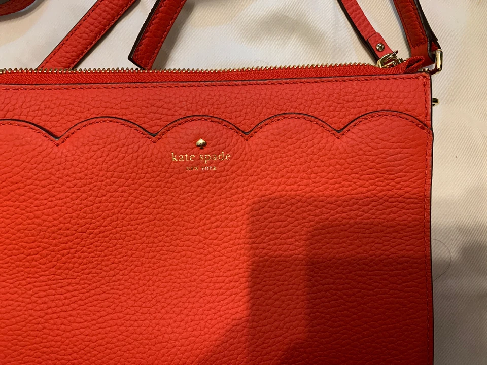 New Genuine Kate Spade New York Red Leather Small Adjustable Xbody Bag - Image 2 of 4