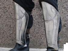 Larp Fantasy Elf Medieval Steel Armour Greaves "Guardian" Two units