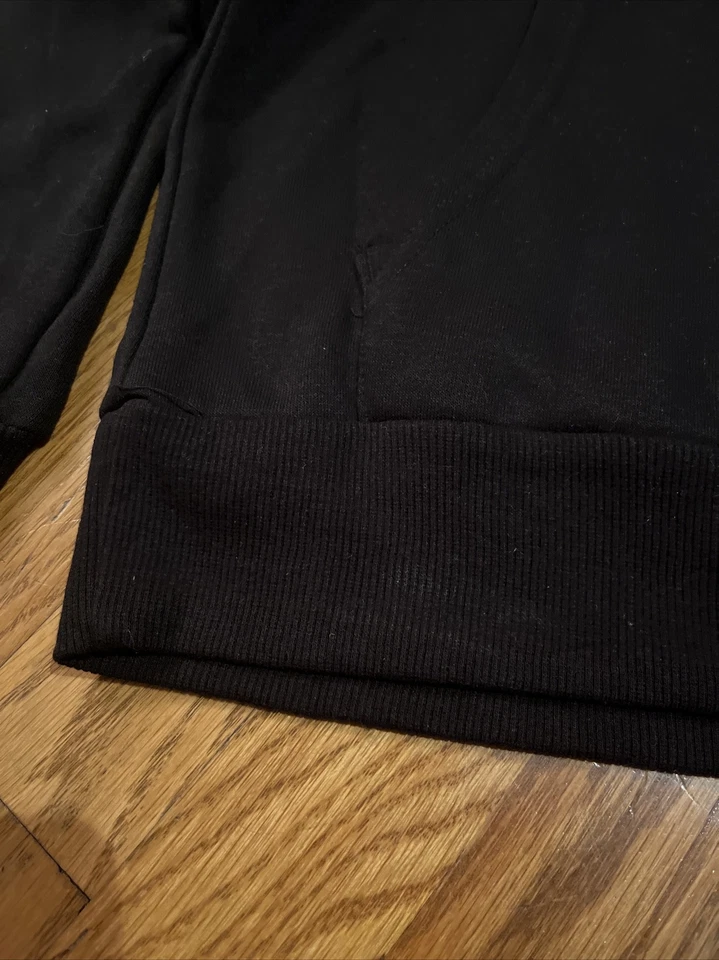 DOUBLJU женщин основной легкий пуловер толстовка с капюшоном - черный - средний - новый с Ярлыками - Изображение 3 из 4