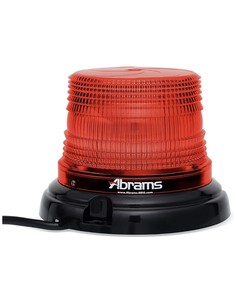 Abrams Sae Class-1 Stareye 4" Inch Dome 12 Led Magnet/Permanent Mount Fire Emergency Vehicle Auto Beacon Light - Red (768265420161)