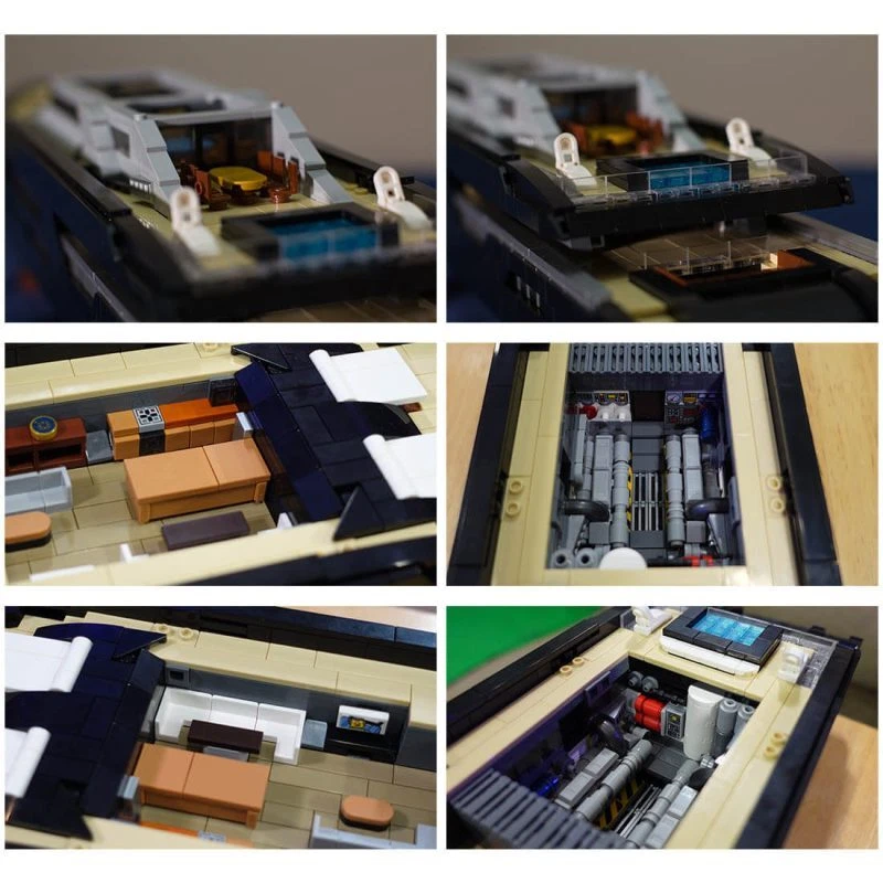 Medium Yacht Model 2977 Bricks/Black MOC-164800 Building Blocks Toys Kit - Image 3 of 4