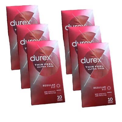 60 Stück Durex Feel Thin Ultra Dünn Kondome Liebe Sex Ultradünn 52mm Breit