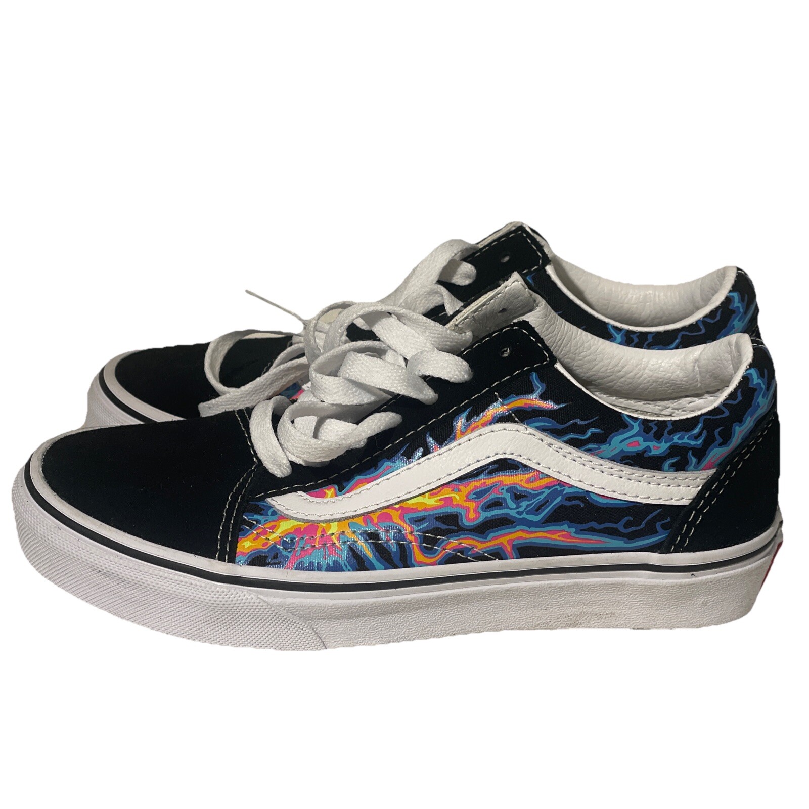 Vans Glow In The Dark RARE  Black Zap Women's Size US 7.5 Men’s size 4 NWOB