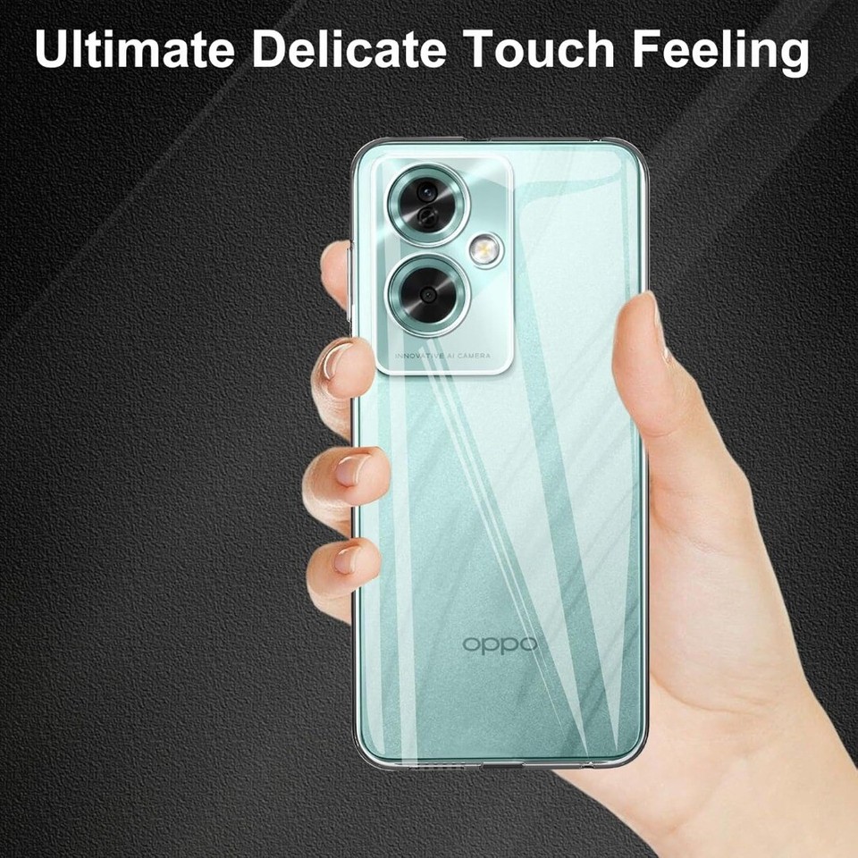 SEAHAI Trasparente Cover Per OPPO A40 4G / OPPO A40M / OPPO A60 5G, Con Protezione Schermo Integrata, 360 ° Completa Protezione Antiurto Rigida PC TPU Bumper Silicone Custodia. Nero - Foto 6