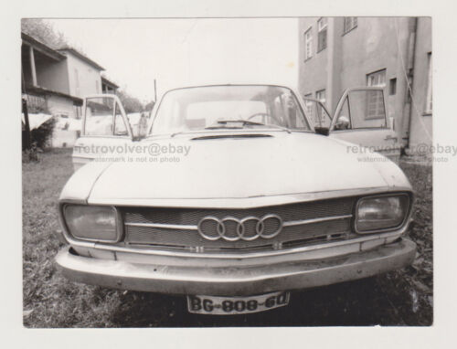 Vintage Audi Close-Up Depressive Snapshot of Communist-Era Europe Abstract Photo - Picture 1 of 1