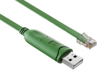 6FT USB Cisco console cable USB to RJ45 8P8C Flat Serial Console Cable, Green