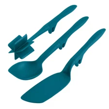 Rachael Ray Lazy Crush & Chop, Flexi Turner, and Scraping Spoon Set, Teal