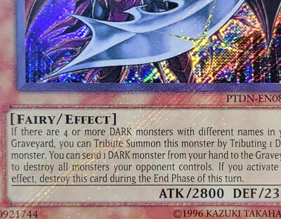 Yugioh Darklord Zerato Phantom Darkness Secret Rare PTDN-EN081