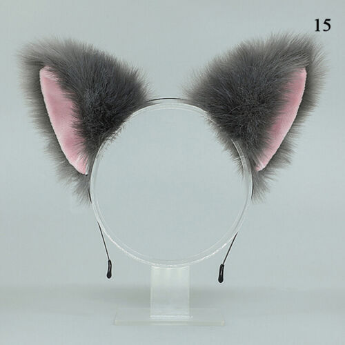 Diadema Orejas Largas de Piel de Zorro Gato Anime Neko Disfraz Juegos con disfraces Diadema Mujeres Niñas" - Imagen 52 de 52