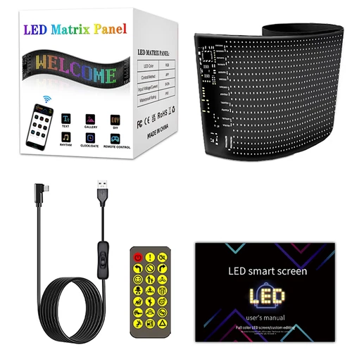 Flexibles LED Autoschild Display Matrix Pixel Panel Schaufenster Geschäftsschild 5V*/ - Bild 8 von 12