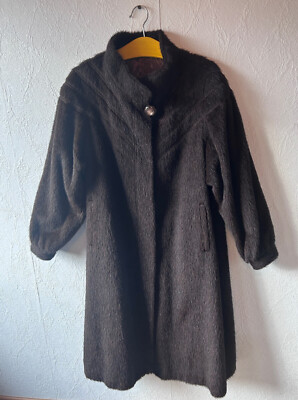 Création de Hanninger Lama Fellmantel Alpaca Lamafell Damenmantel braun Gr. 44