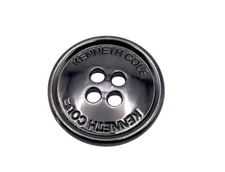 Kenneth Cole Pewter tone Metal Main Coat Replacement Button 1.10"