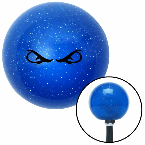 Black Creepy Eyes Blue Metal Flake Shift Knob USA Shifter Auto street