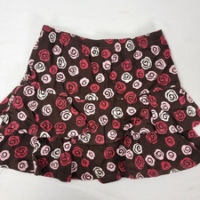 Gymboree Pink Brown Girl's Skirt Skort Short Ruffle Layer Elastic Waist Size 9