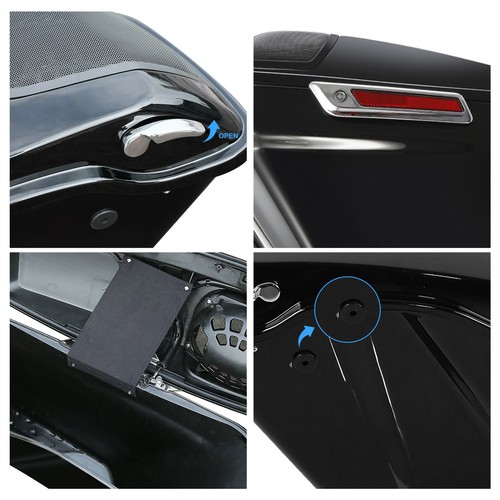 Extended Stretched Saddlebags Speaker Cutout Fit For Harley Road Glide 14-24 - Picture 8 of 8
