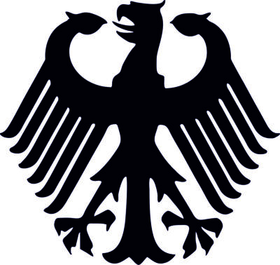 Bundesadler 1 Aufkleber Auto  Blume Wandtattoo 10 cm