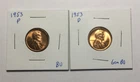 1953 P and 1953 D Lincoln cent BU Nice coins