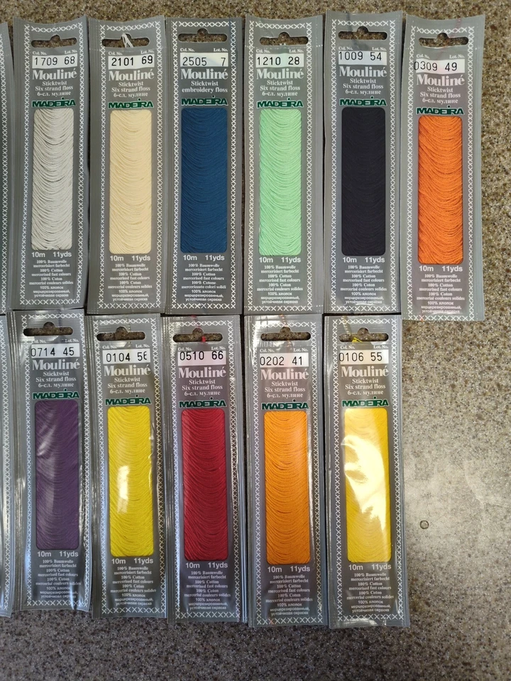 Mouline Madeira Sticktwist Sixstrand cotton and Rayon embroidery floss 25@11yrds - Image 2 of 4