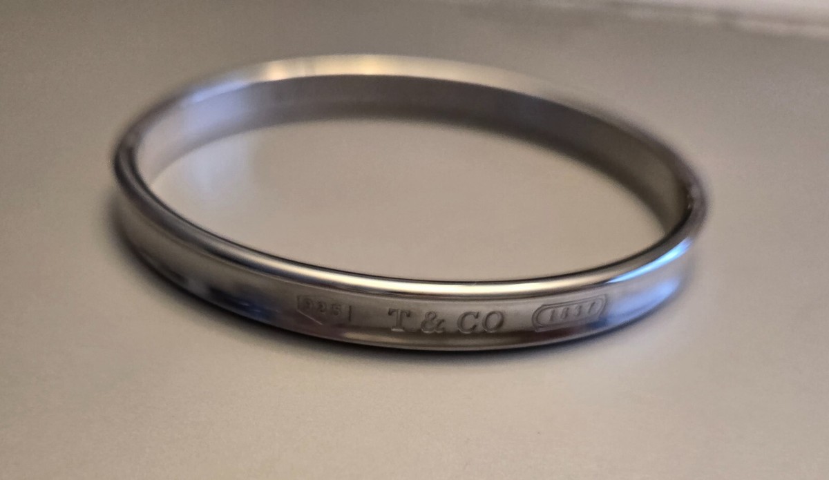 AUTHENTIC TIIFANY & CO 1997 STERLING SILVER 1837 CONCAVE BANGLE