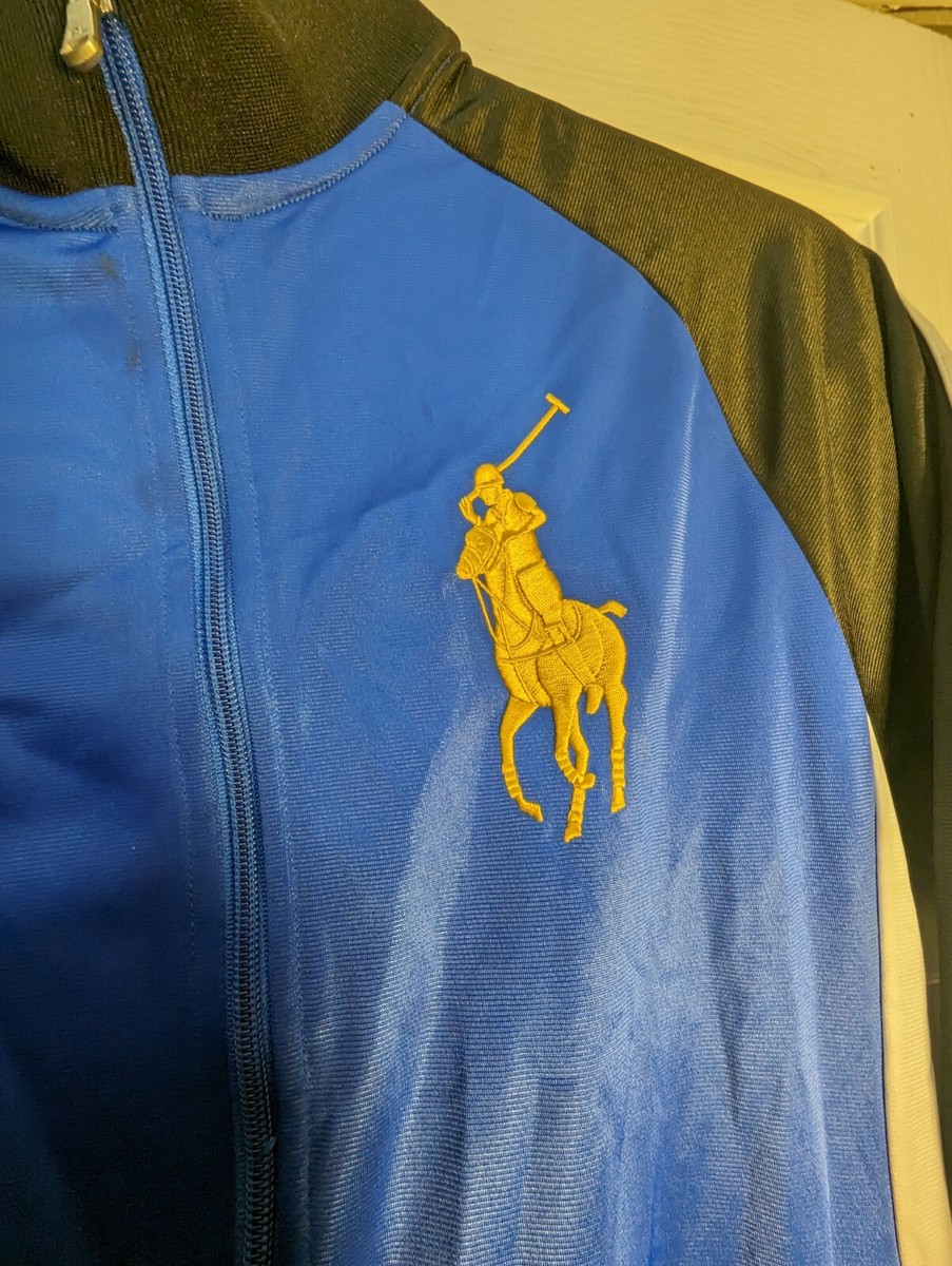 Polo Ralph Lauren Track Jacket Big Pony Embroidered Crest USA Sz