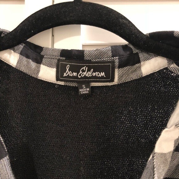 Sam Edelman Checkered Plaid Sequin Split Tail Jaz… - image 4