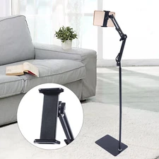Adjustable Floor Mount Tripod Stand Holder Bracket for 4-17cm Tablet iPad Phone