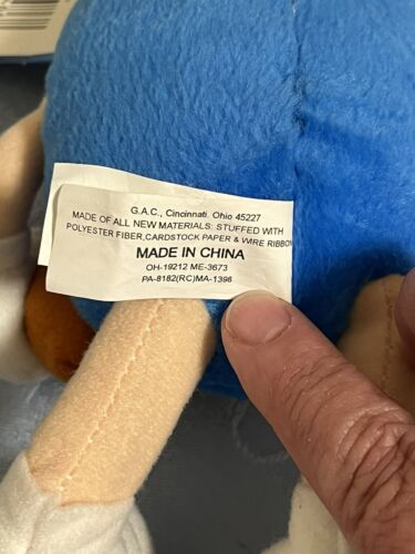 M&Ms Vintage 2001 Blue Football plush Preowned With Tags - Picture 7 of 7