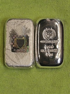 1 Troy Oz Fine Silver .999 Poured Bar Sealed. Germania Mint High quality Bar