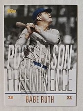 2018 Topps Update Series - Postseason Preeminence Babe Ruth #PO-11