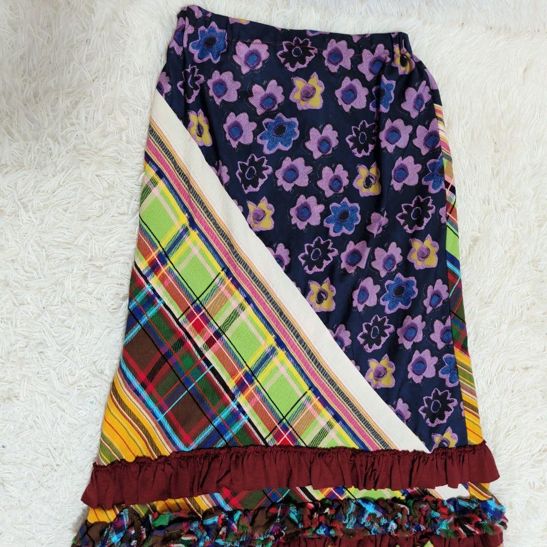 Comme des Garçons Patchwork Skirt Multicolor Flor… - image 5