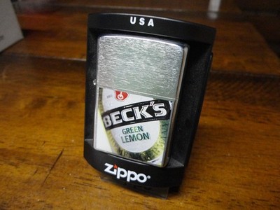 BECK S BEER GREEN LEMON ZIPPO LIGHTER MINT IN BOX 2005 RARE