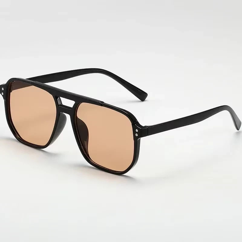 Large Oversized Men Orange Lens Fashion Fancy Retro 80's Sunglasses Lentes Gafas