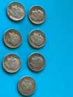 Lot Of 7.  6 - 90% Silver Roosevelt Dimes 1 -80% Silver Canada Dim - Random Date