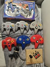 Lot of 7 Nintendo 64 & 1 NES VINTAGE Controllers.NES Controller In Untested